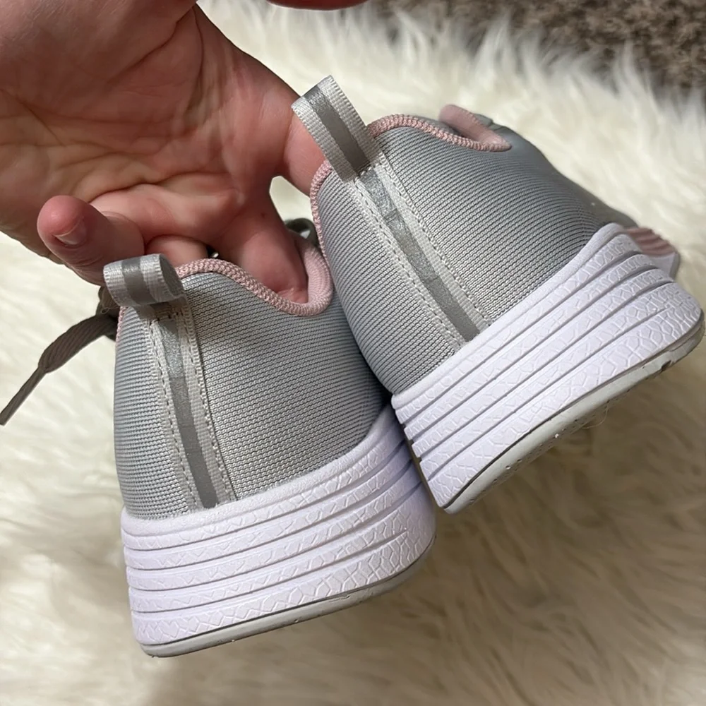 Z By Zella Light Grey Pink White Sneakers Size 5.5
